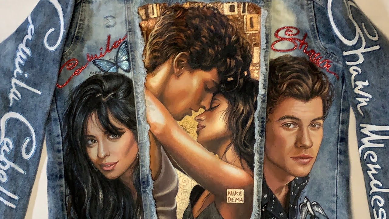PAINTING SHAWN MENDES & CAMILA CABELLO ON DENIM JACKET (PART I)