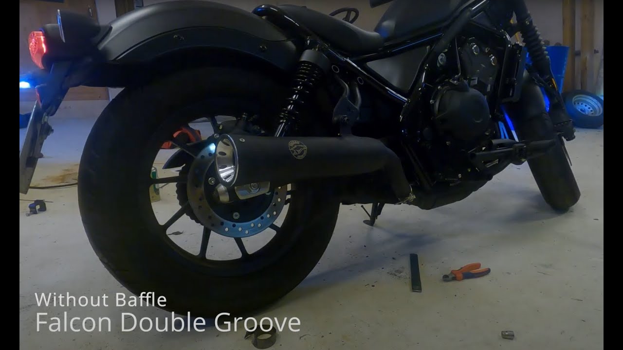 Falcon Double Groove Honda Rebel 500 (CMX 500). Unboxing, install and Sound test