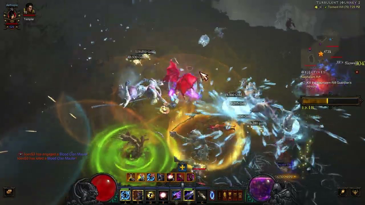 Diablo 3, Season 27(PTR), 7:27pm: Wizard, Delsere's Magnum Opus, Pg's 524: PTR work, T16'S.