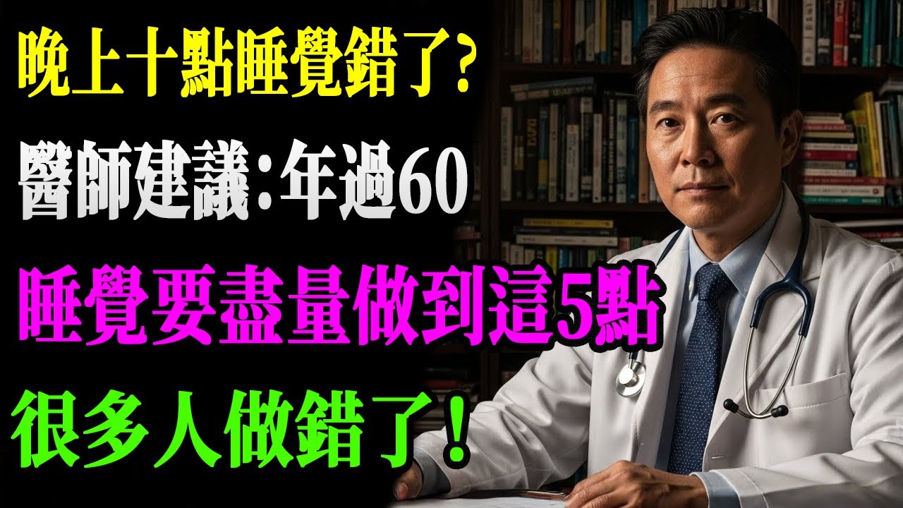 晚上十點睡覺錯了？60歲後睡覺務必記住這5點，很多人至今還在做反了！