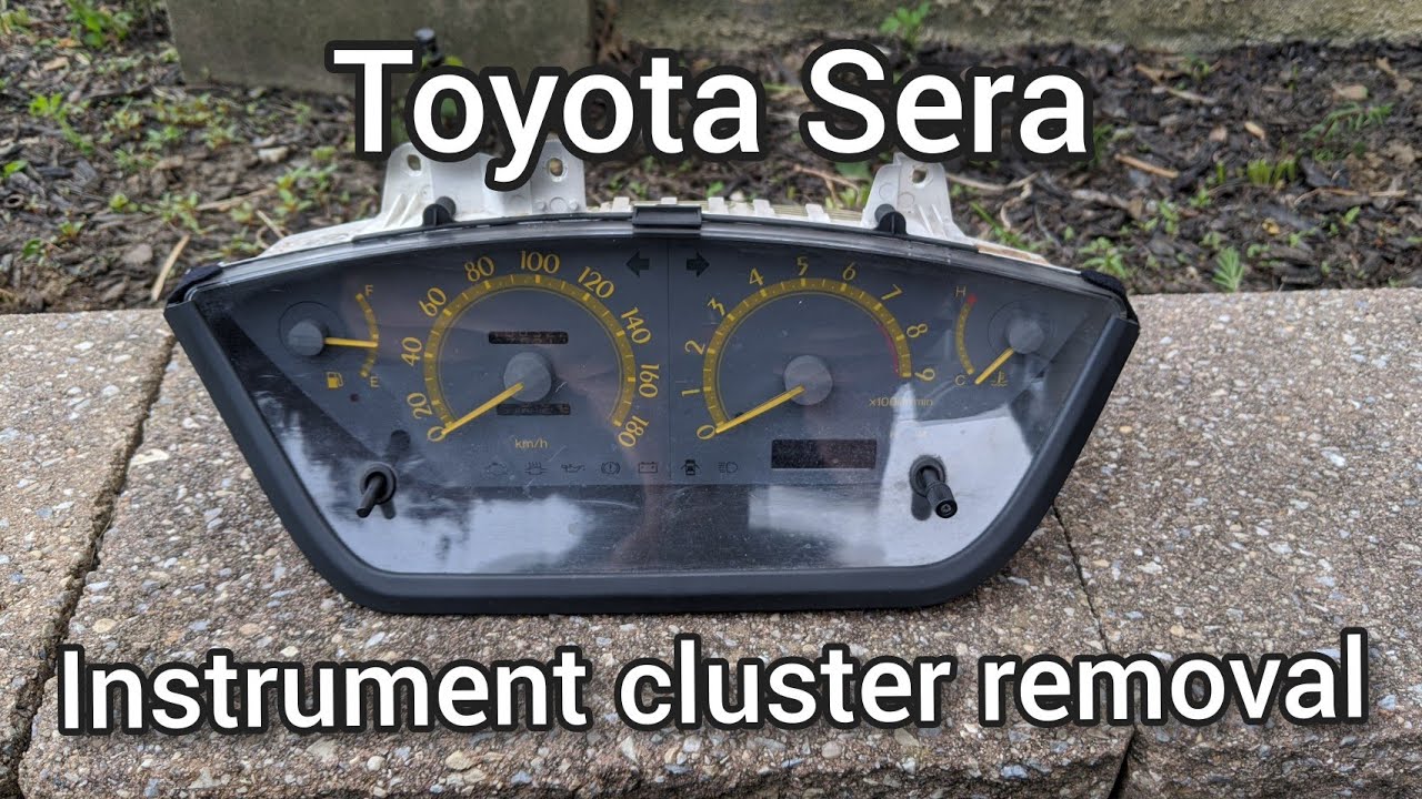 Toyota Sera instrument cluster removal (warning lights replacement)