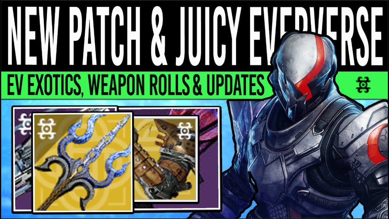 Destiny 2: PATCH CHANGES & JUICY EVERVERSE LOOT! New Exotics, Vendors, Weapons, ShADA-1 (8th August)