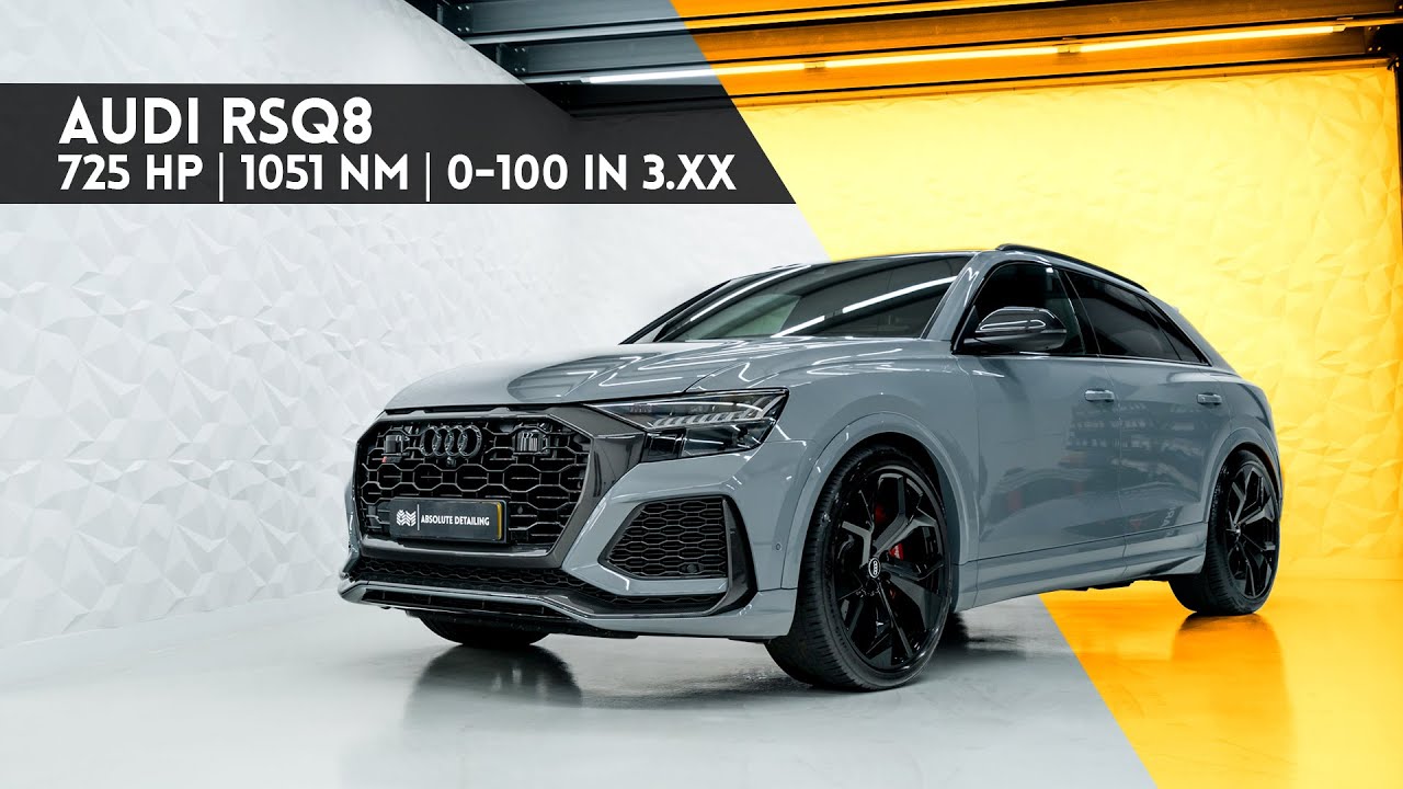725 PK, 1051Nm en 0-100 in 3.XXsec met de AUDI RSQ8!
