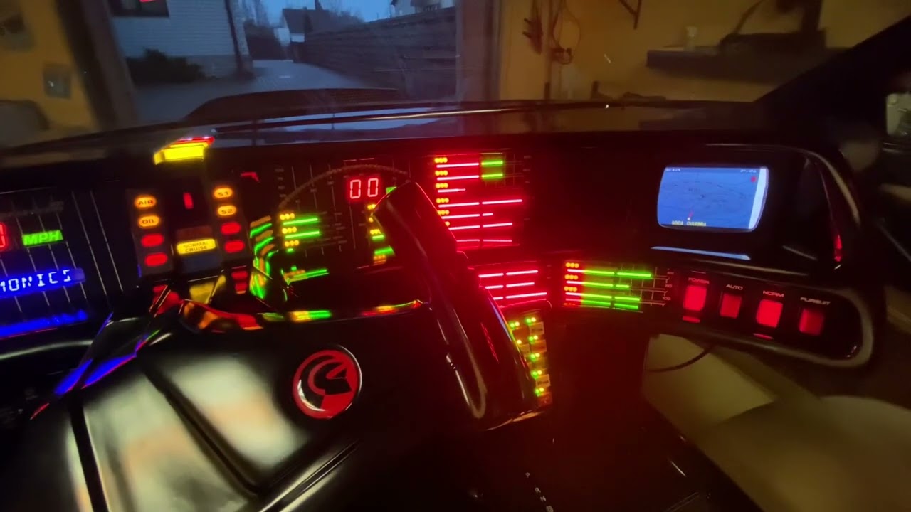 Talking to Kitt and ask him to call April#car #goviral #knightrider #viral