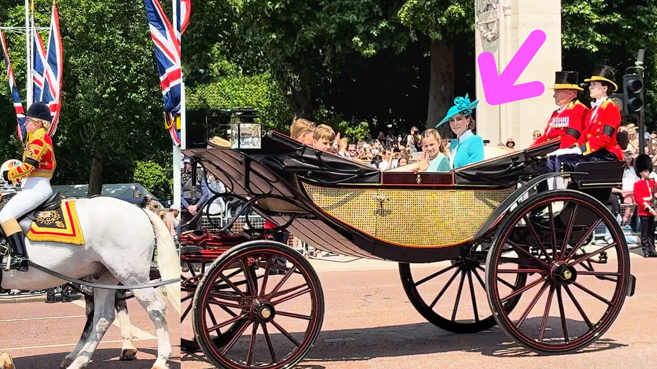 👑 Princess Catherine & Charlotte's Stunning Royal Carriage Appearance at the King's Birthday