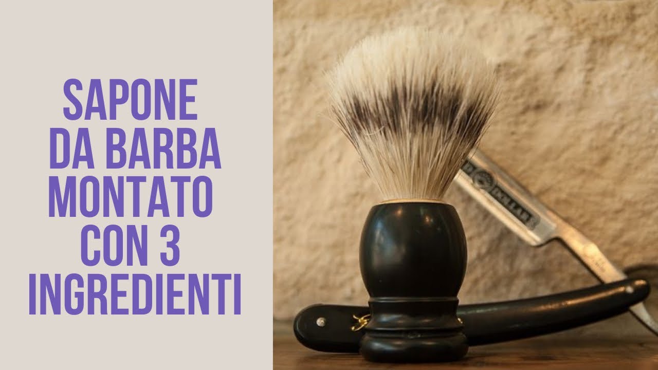 Sapone montato da barba con 3 ingredienti