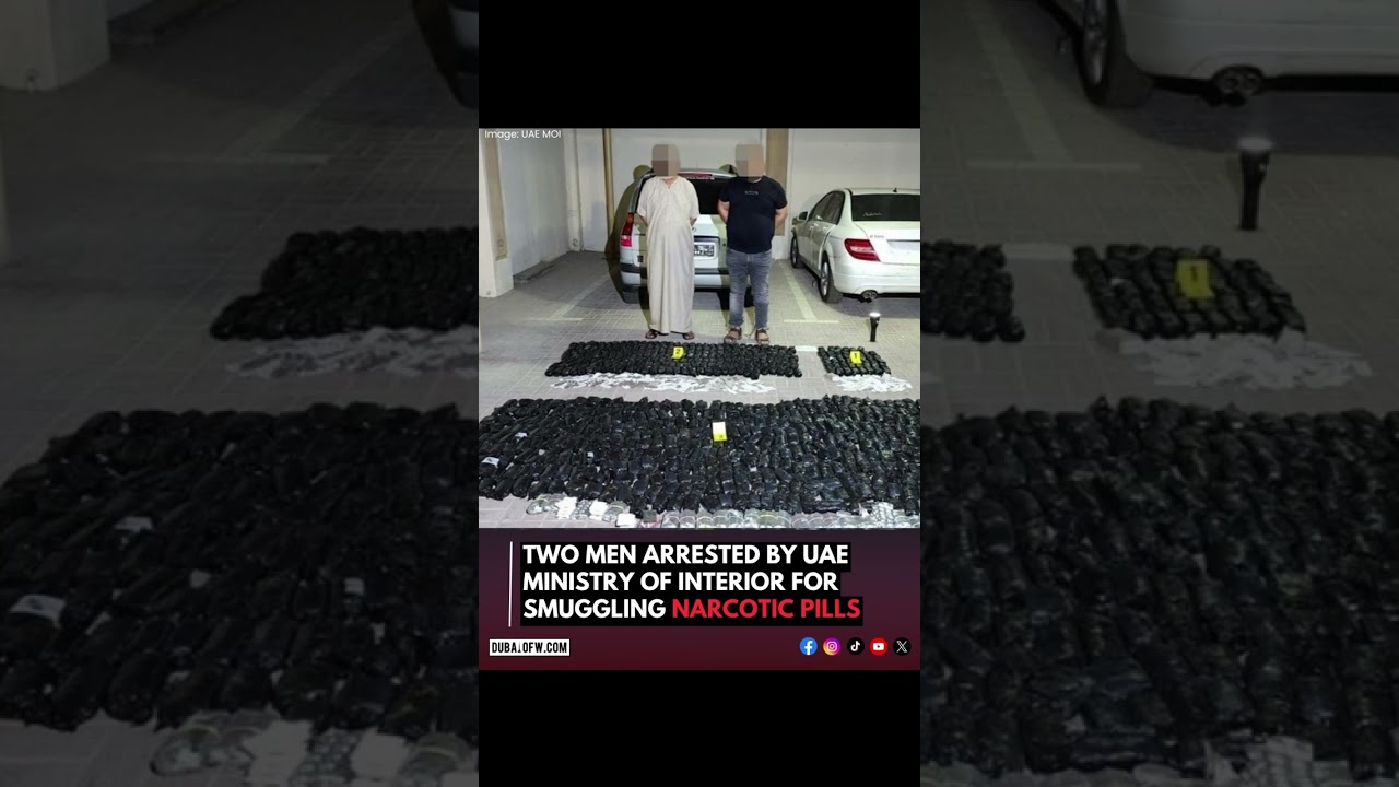 UAE Ministry of Interior Arrests Two Men Involved in Smuggling Narcotic Drugs