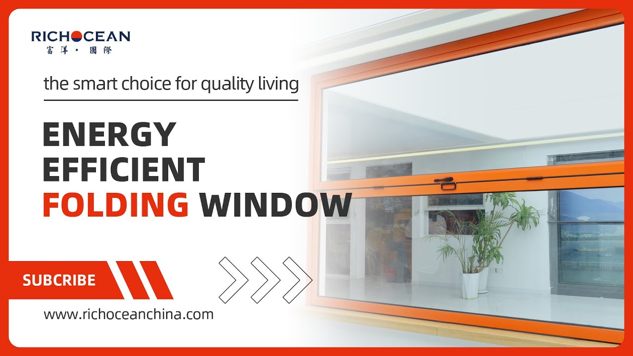 Vertical Folding Window For House Aluminium Foldable Double Tempered Glass Windows#Bi Fold Window