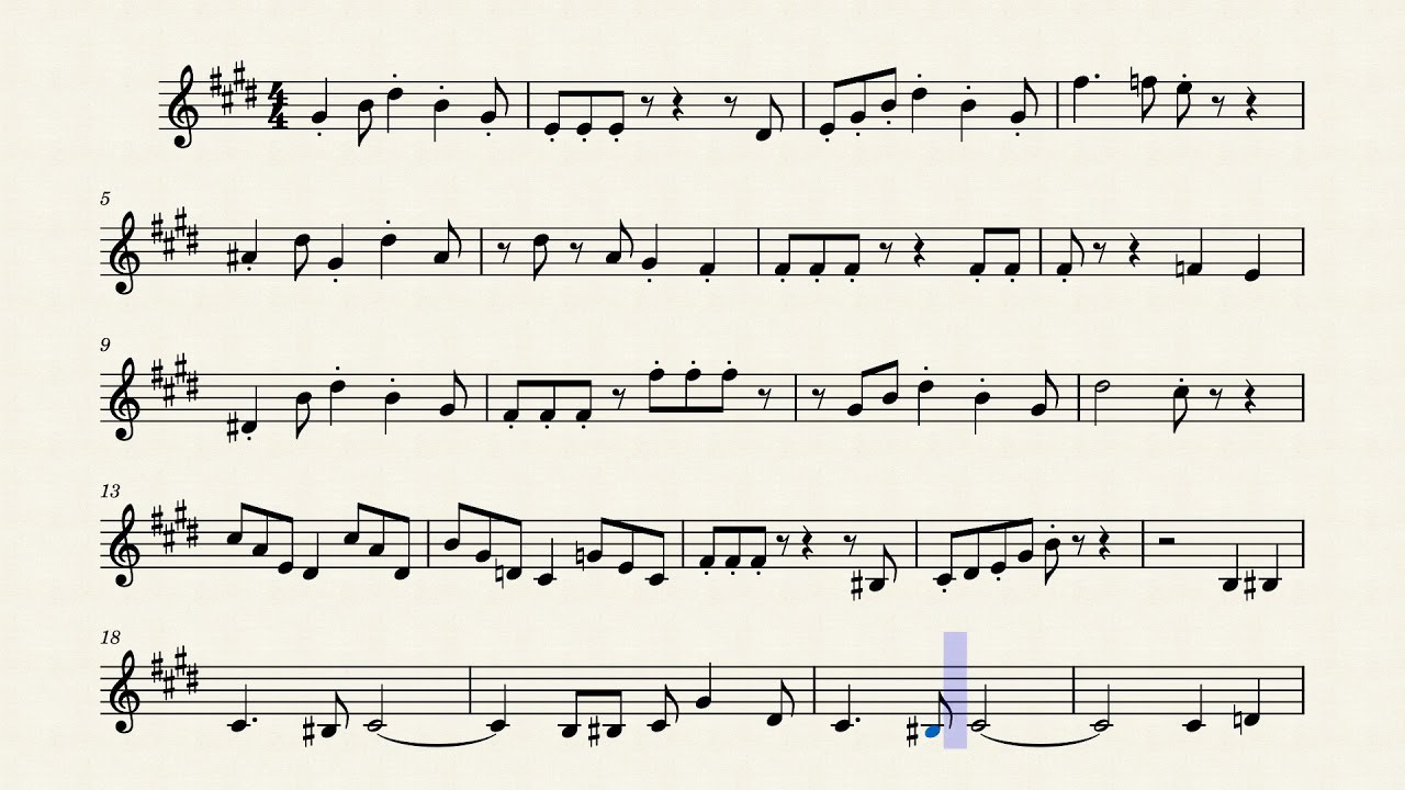 Mii Channel Theme | Kazumi Totaka - Solo Bb Trumpet Transcription Sheet Music