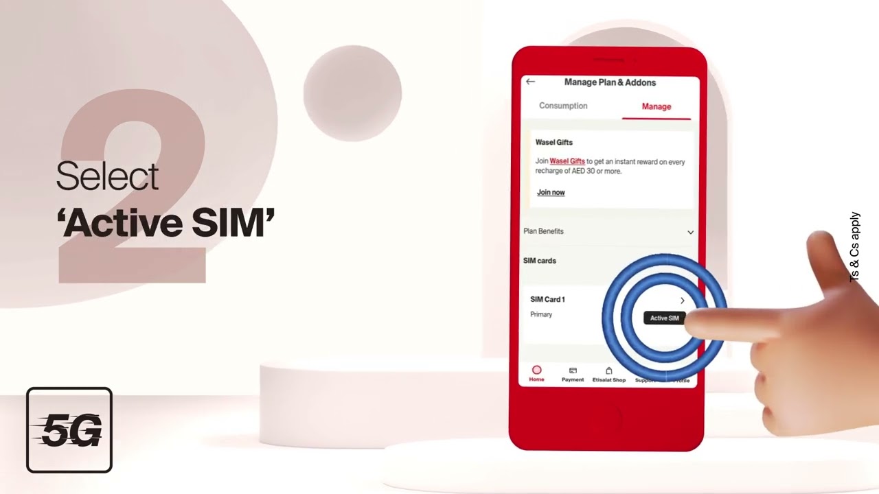 SIM replacement - e& UAE App