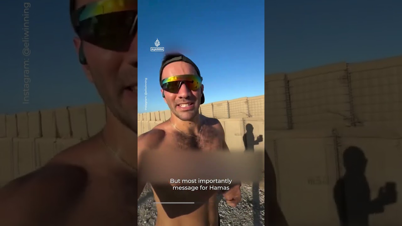 Israeli soldier runs marathon around Gaza outpost | AJ #shorts