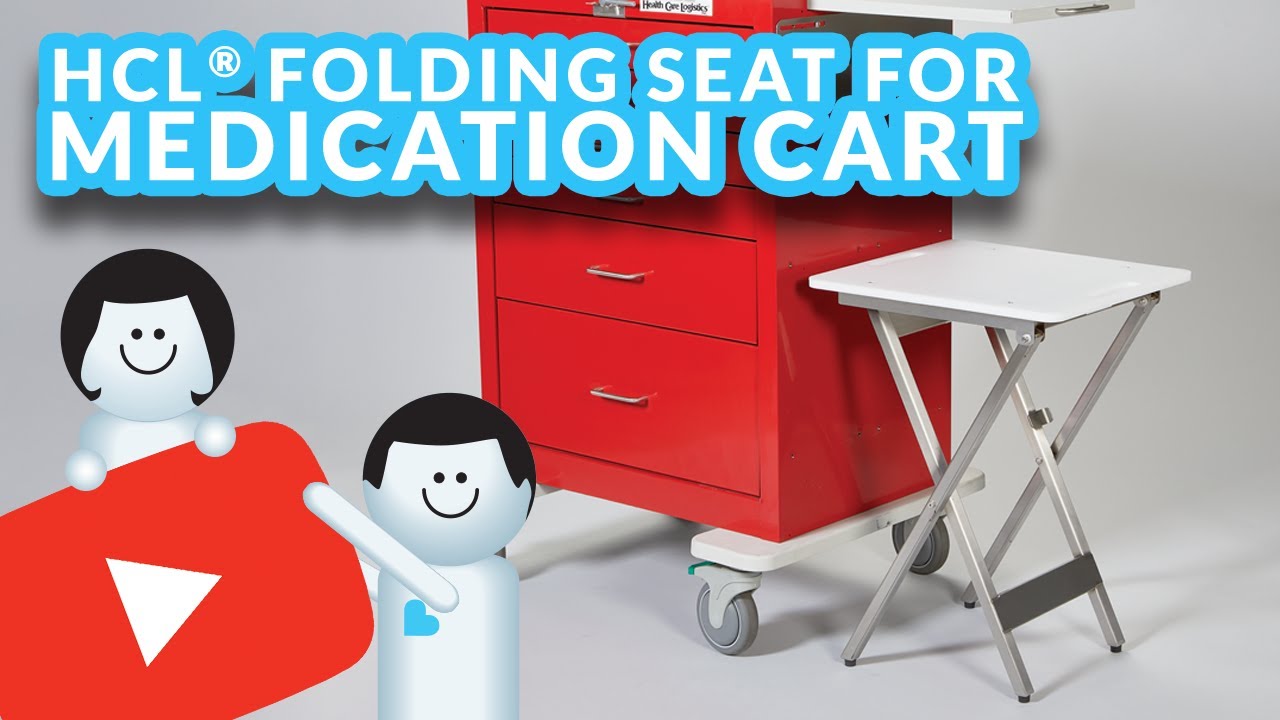 HCL Folding Seat For Medication Cart