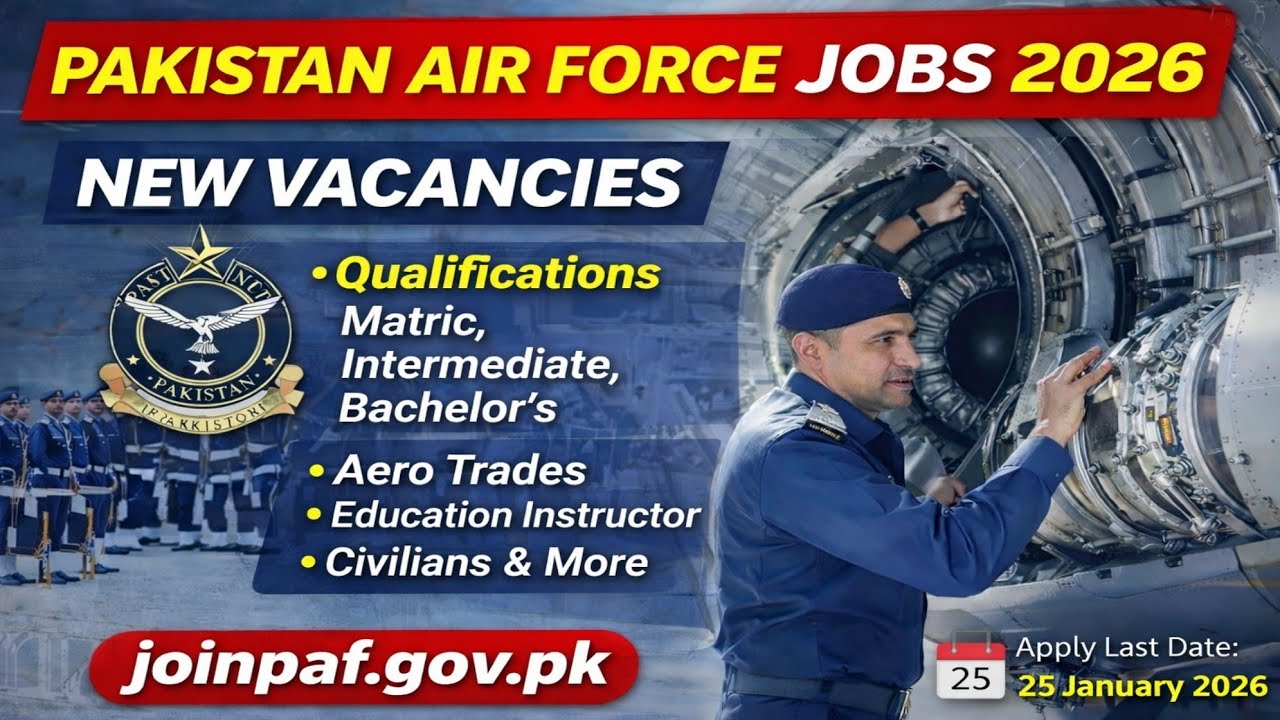 Pakistan Air Force Jobs 2026 | PAF New Vacancies Apply Online | Join PAF 2026 #pakistanairforce