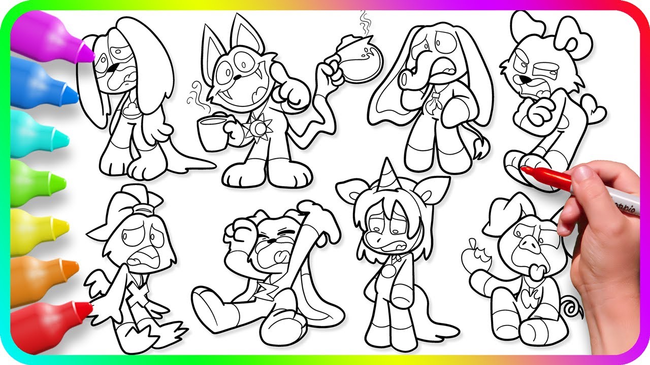 Coloring Pages FROWNING CRITTERS / Satisfying Coloring Poppy Playtime characters