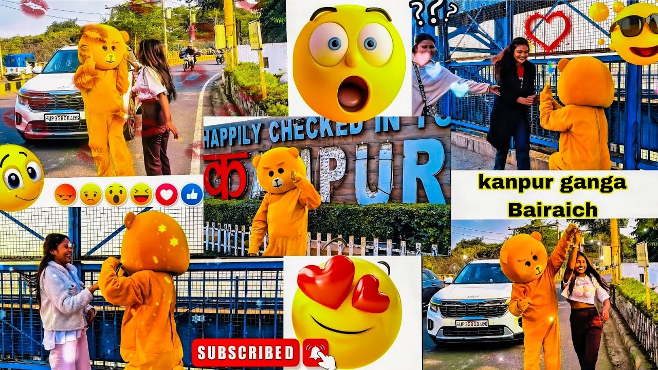 कानपुर गंगा बहराइच फनी बकलोल टेडी बियर 👻😂😂 प्रैंक ओन पब्लिक रिएक्शन 😱...... Funny girls on Masti 😂😂.