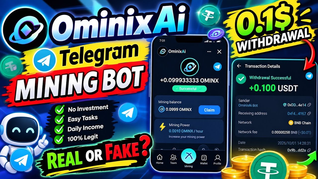 OminixAi Telegram Mining Bot Withdrawal || OminixAi Bot Real Or Fake || New Telegram Mining Bot