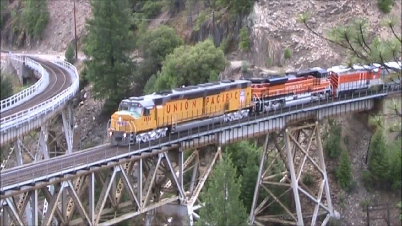 HiDef: UP 6936 Centennial Chase (FRRS Dunsmuir Railroad Days Museum Train 2012)