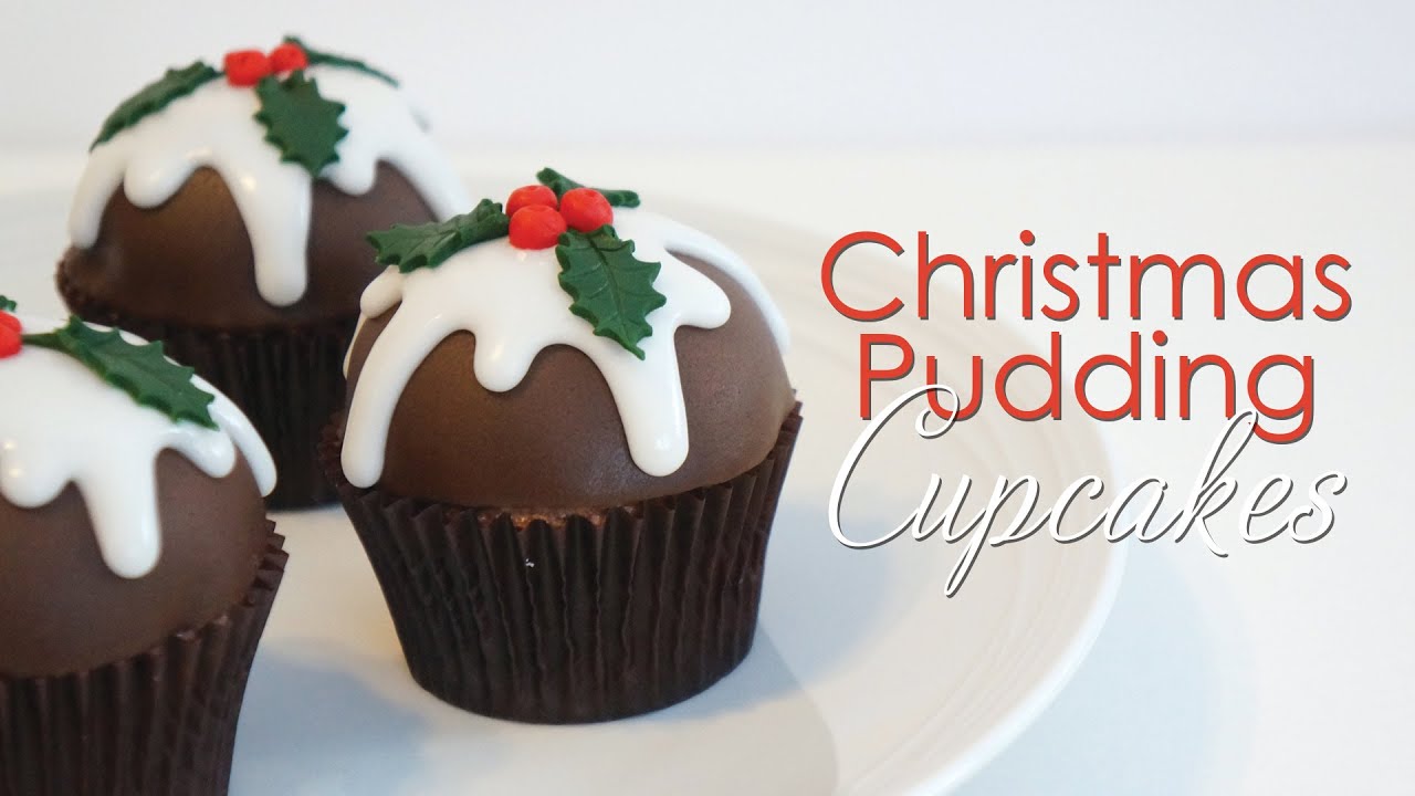 Christmas Pudding Cupcake Tutorial