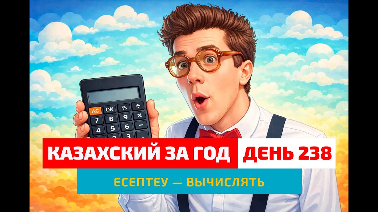 🧮 День 238 — Простые вычисления на казахском | Глагол есептеу | Изучение казахского языка