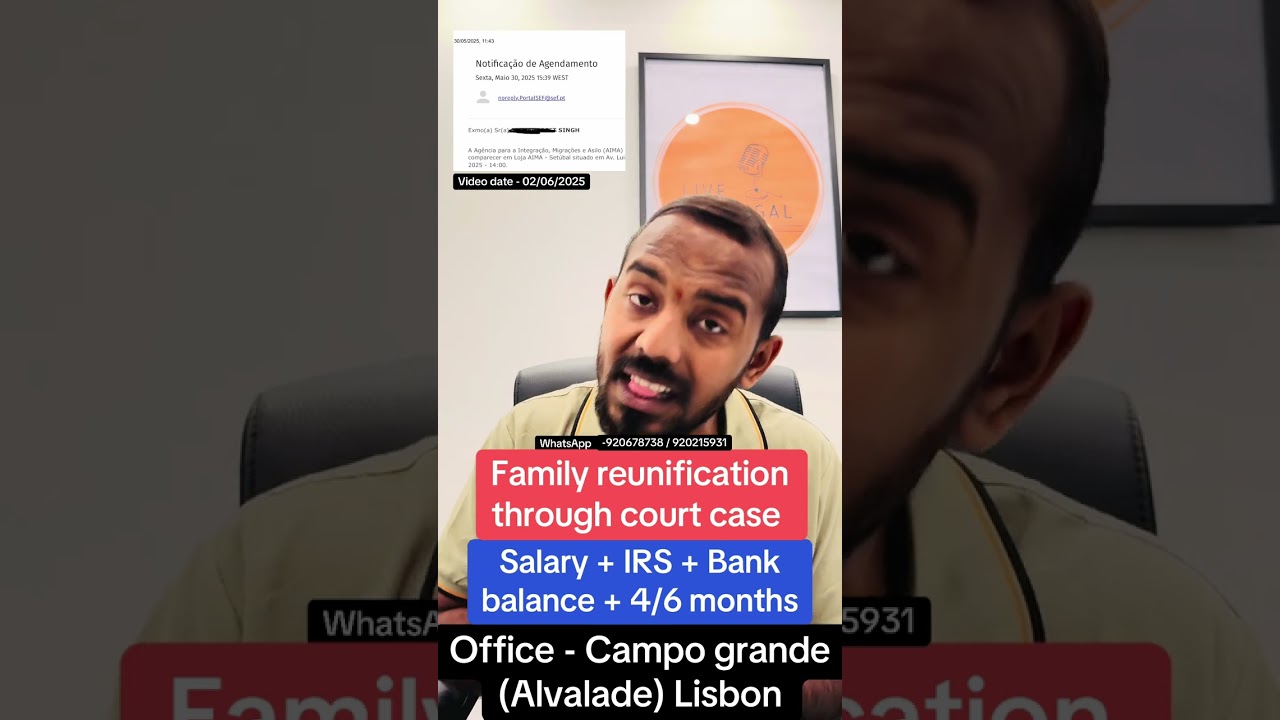Family reunification through court case&nbsp;| Salary + IRS + Bank balance | Live Portugal By Harry