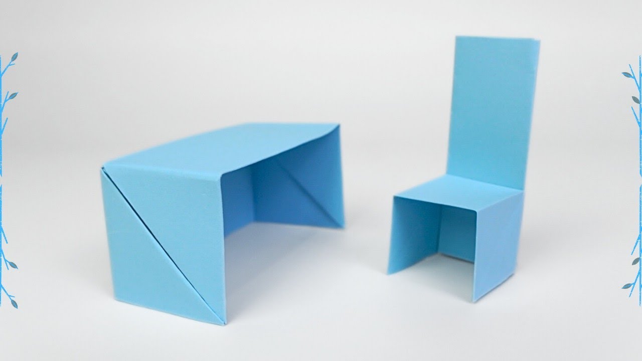 paper chair and table | Origami chair | origami table | paper craft