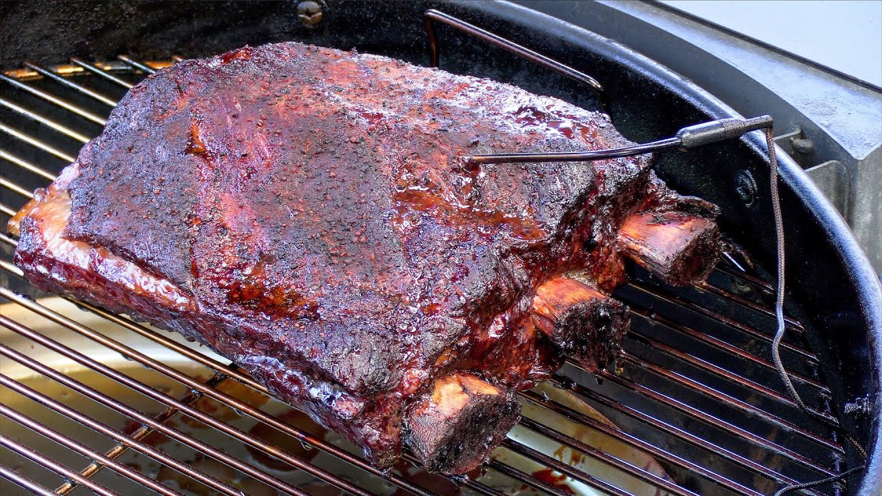 Smoked Beef Ribs on the Kettle Grill | Brisket on a Stick!