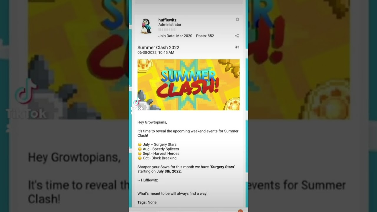 JADWAL SUMMER CLASH GROWTOPIA 2022