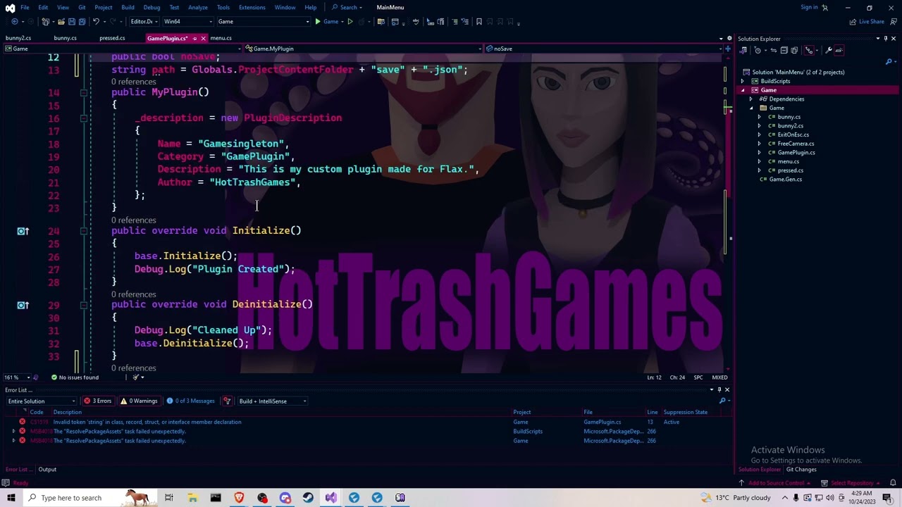Json save system [Flax Engine]