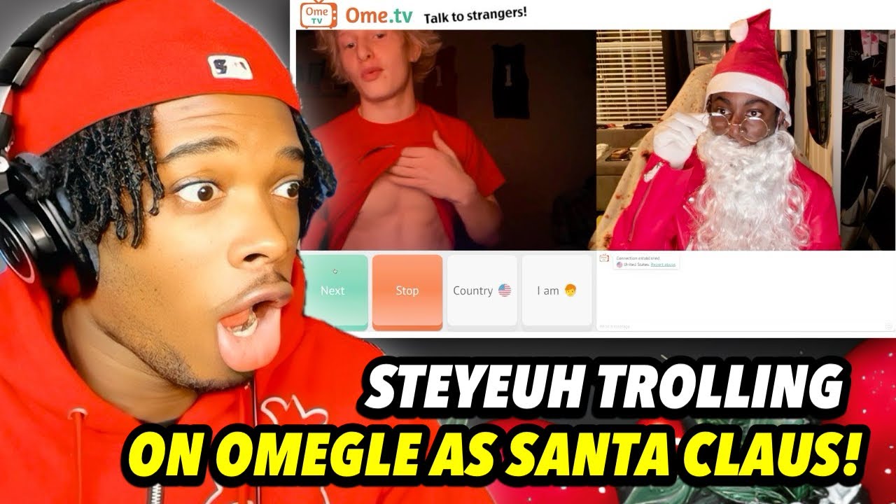 STEYEUH TROLLING ON OMEGLE AS SANTA CLAUS (VLOGMAS DAY 1)