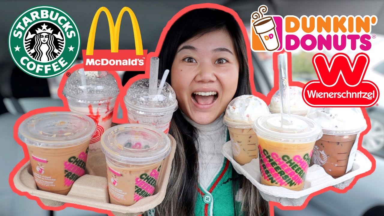 TRYING & RANKING EVERY HOLIDAY DRINK (Starbucks, Dunkin’, Shake Shack & more)