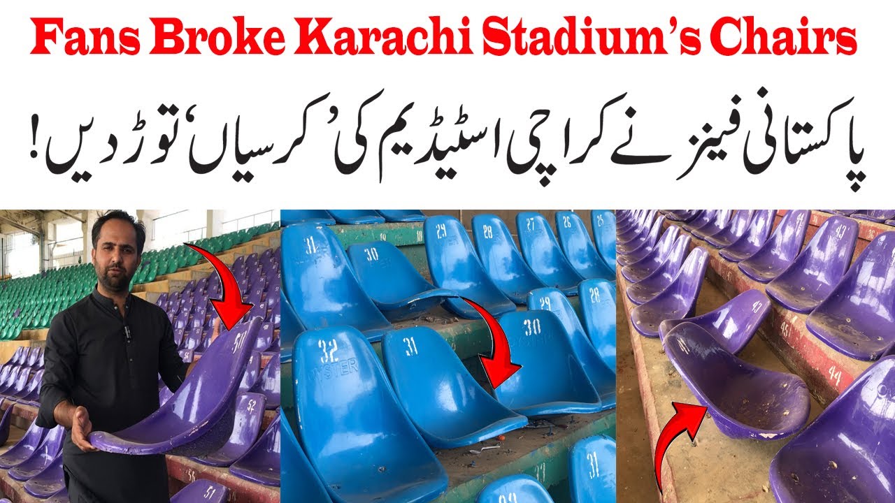PAK 🇵🇰 Fans Damage Karachi Stadium’s Chairs During Champions Trophy 2025