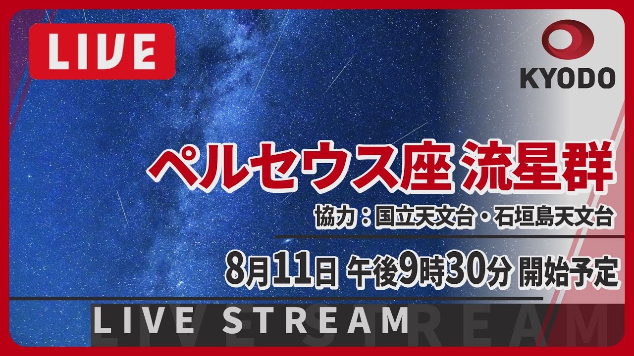【ノーカット】ペルセウス座流星群　協力：国立天文台・石垣島天文台