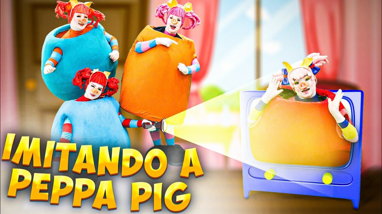 TURMA DA PAKARAKA FINGINDO BRINCAR DE FAMILIA PEPPA PIG -  QUEDA DE ENEGIA