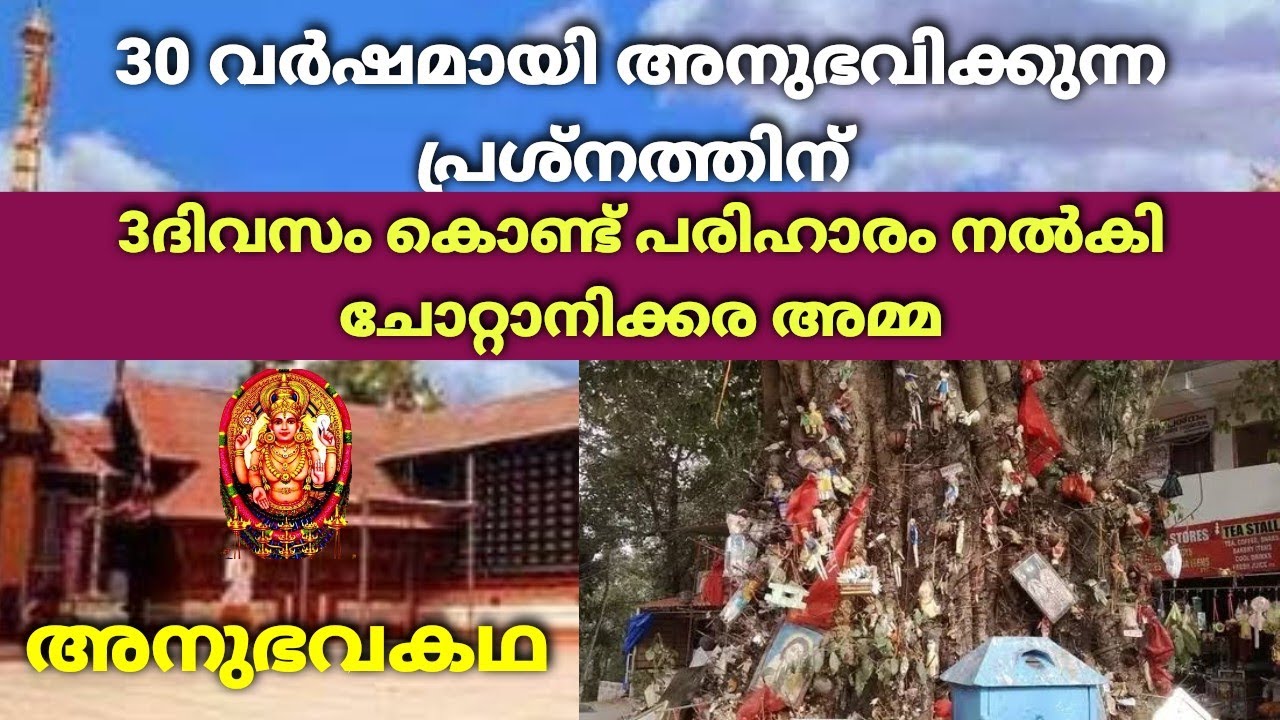 Chottanikkara Temple/30വർഷമായി അനുഭവിക്കുന്ന പ്രശ്നത്തിന് 3 ദിവസം കൊണ്ട് പരിഹാരം നൽകി അമ്മ