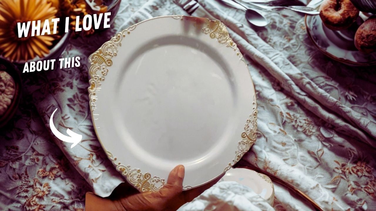 Hioasis 210pcs White and Gold Plates White Party Plates for 30 Guest, 60 Heavy-duty Plates