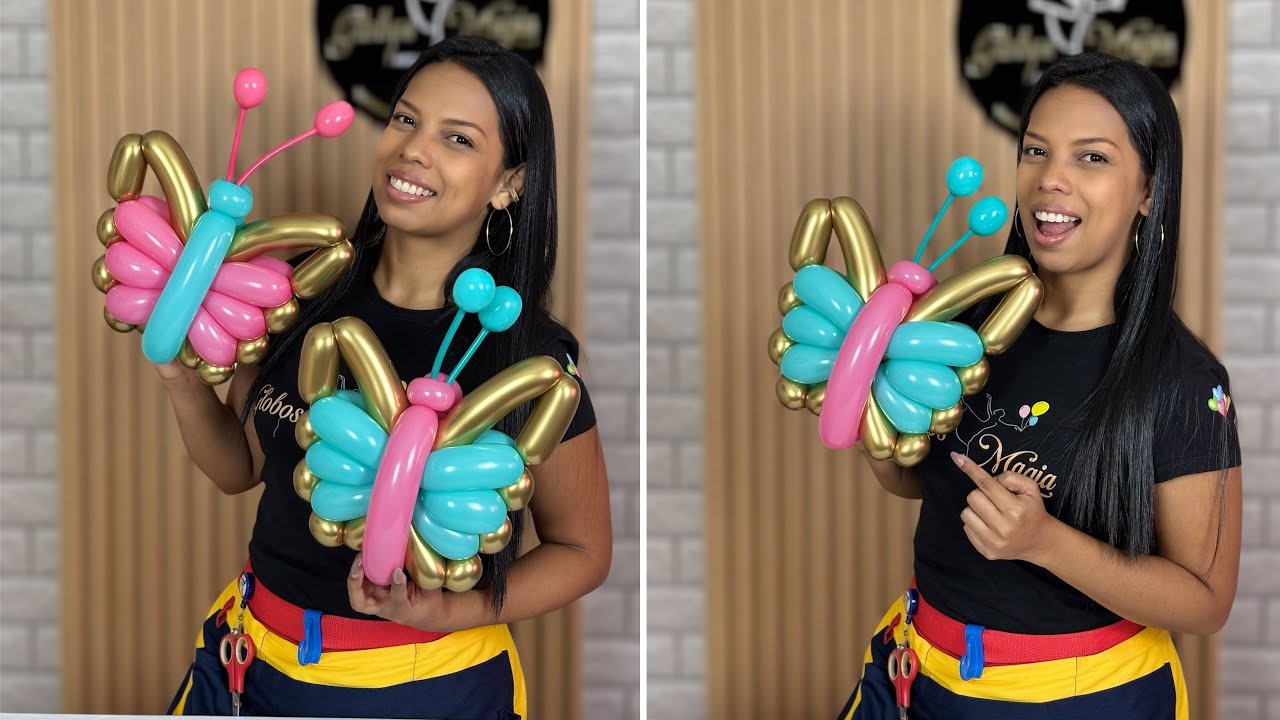 Cómo hacer Mariposa con Globos - Globoflexia fácil - balloon tutorial