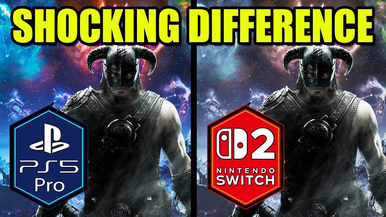 Сравнение The Elder Scrolls и Skyrim на Nintendo Switch 2 и PS5 Pro