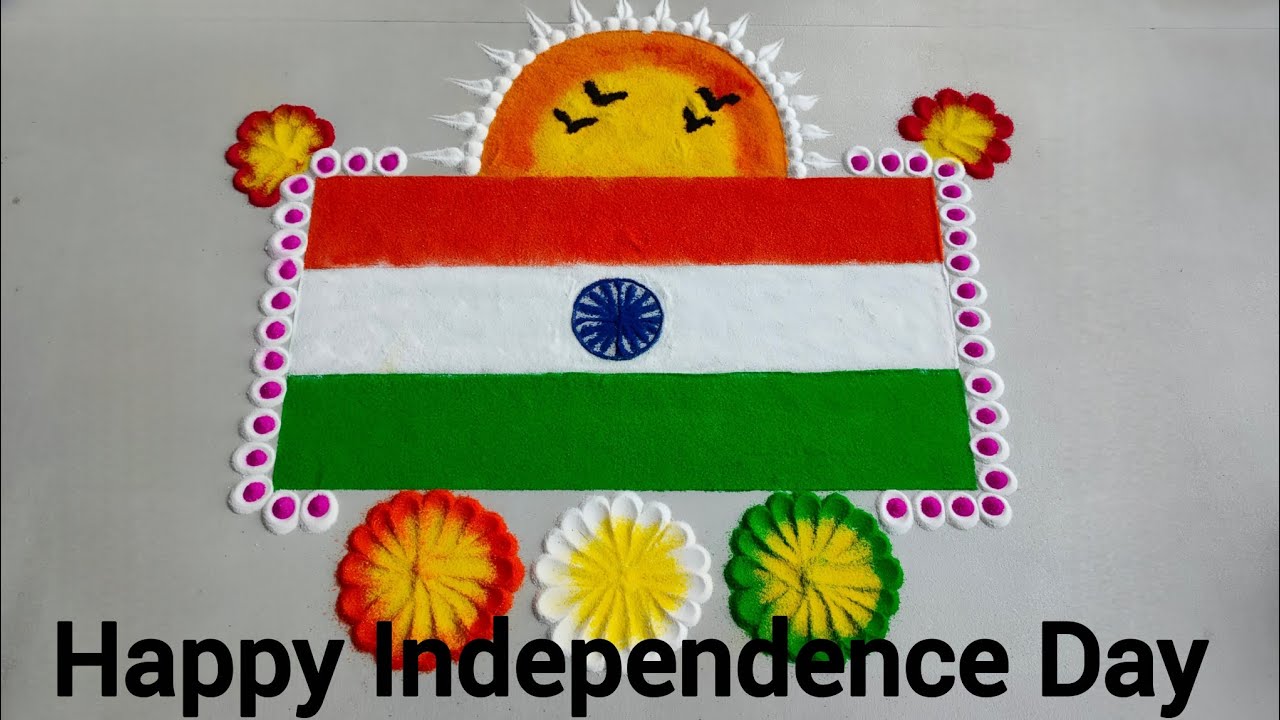 🇮🇳 26 January Rangoli | Tiranga Rangoli with Sunrise | Republic Day Special 🇮🇳