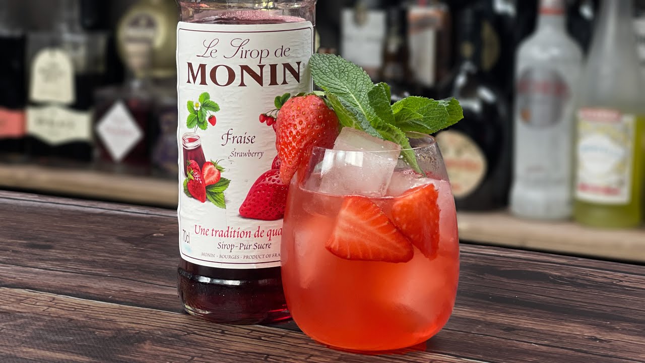 Monin Strawberry Syrup Cocktail - Honey & Strawberry Spritz