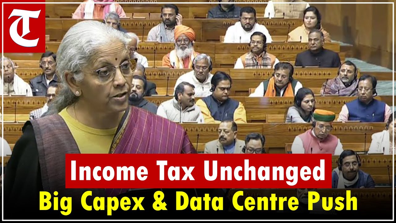 Union Budget 2026 : Capex up, tax holiday for data centres; no change in income tax rates