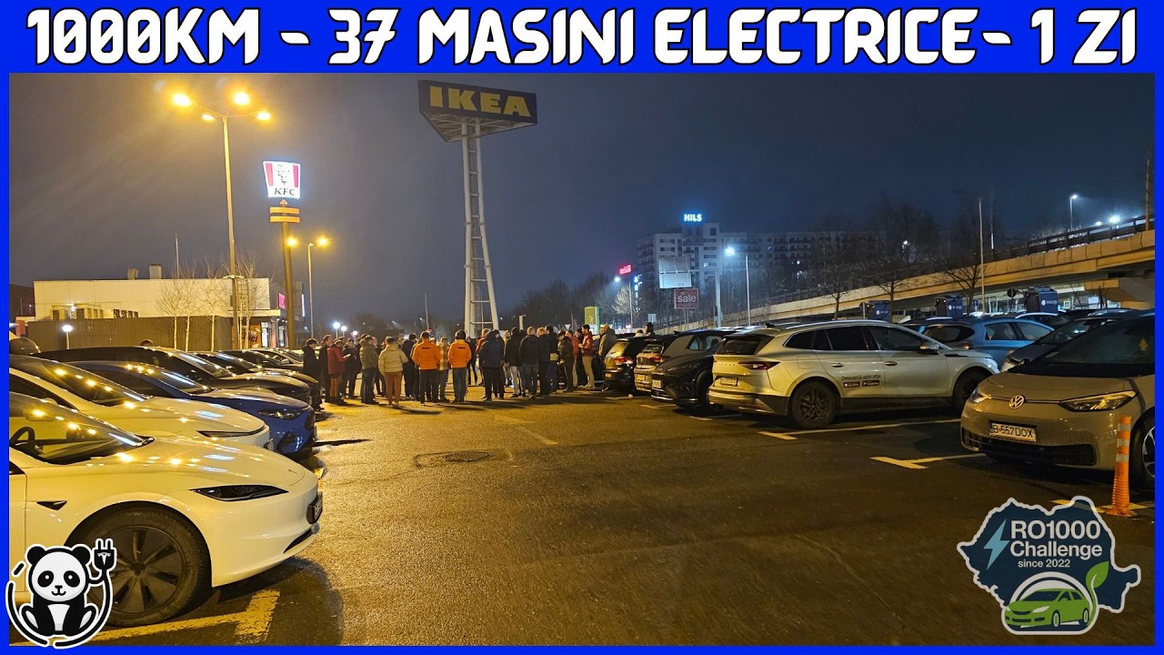 Mare provocare in RO1000 Challenge: 37 de EV-uri si doar o zi. Cosmar sau placere cu Model 3 LFP?