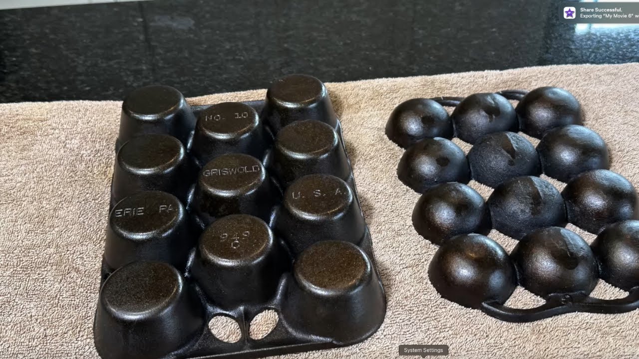 Golf Ball GEM Pan - Restoration Complete + Griswold 949C Muffin Pan
