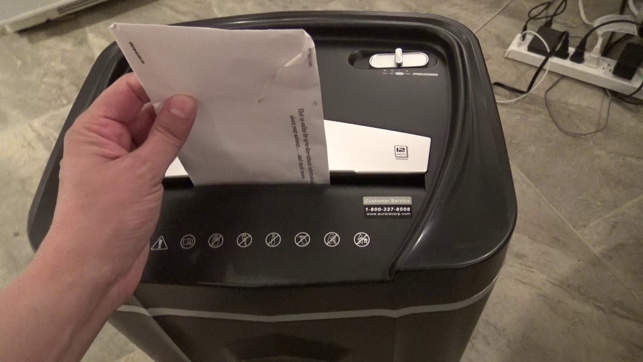 Aurora AU1210MA Micro Cut Paper Shredder Unbox and Review