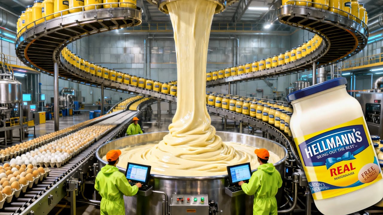 Inside the Omega-3 Egg Mayonnaise Factory - How Millions of Bottles of mayonnaise are made?