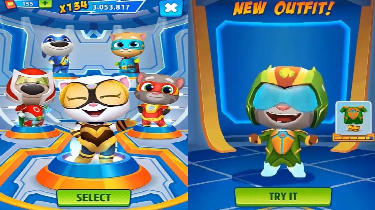 Talking Tom Hero Dash QUEEN BEE ANGELA VS PLANET POWER TOM Android iOS Gameplay HD