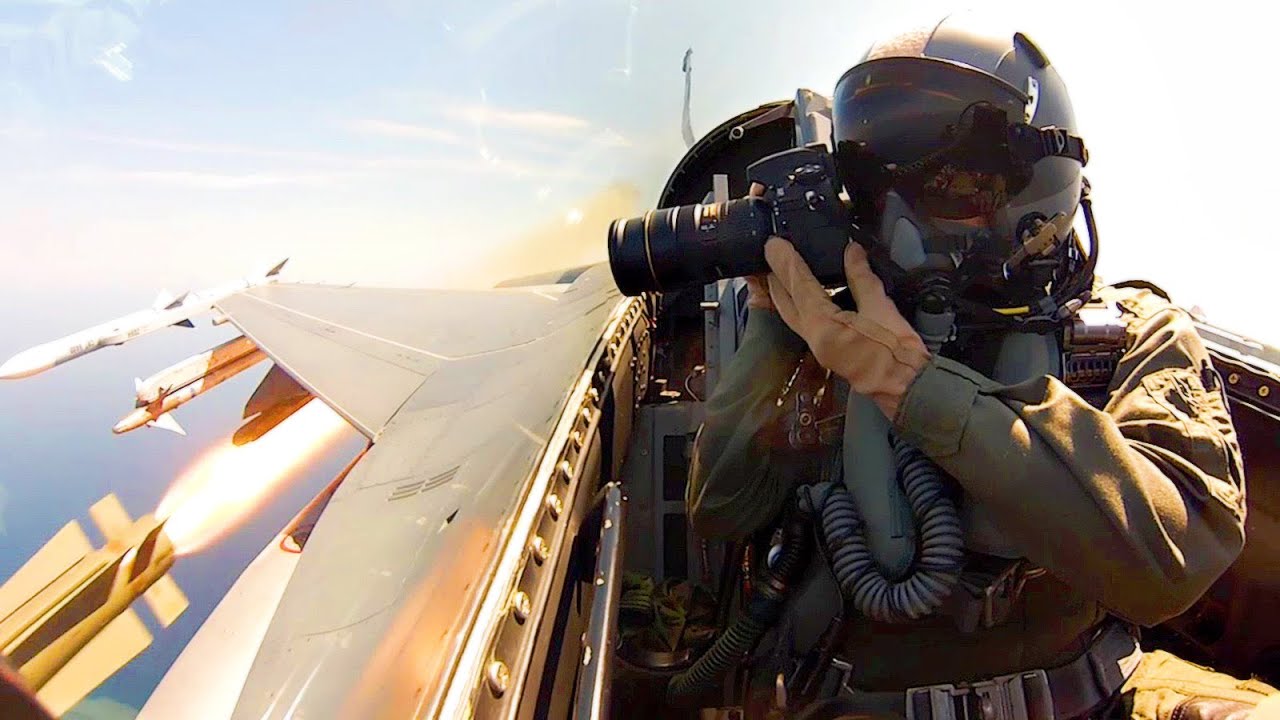 F-16CM Cockpit Aerial Footage