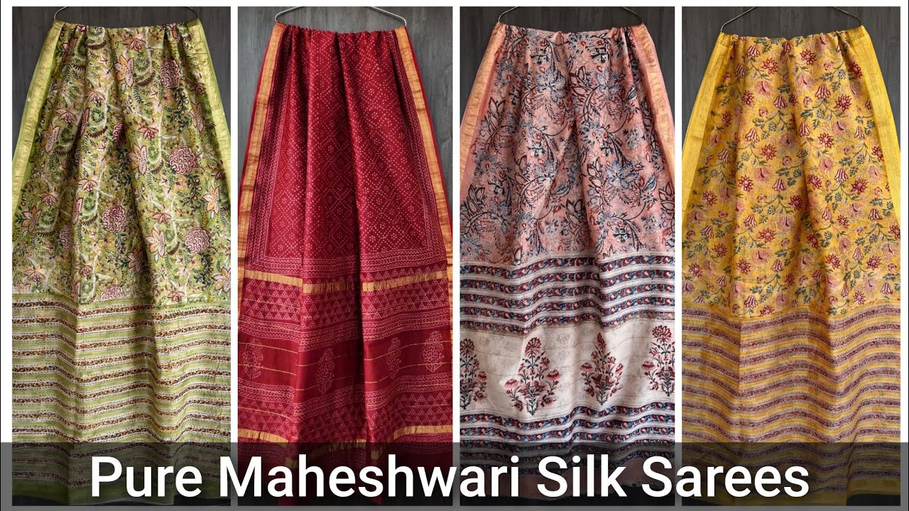 Handblock Printed Maheswari Silk sarees | Wholesale Price | #maheshwarisilksarees 