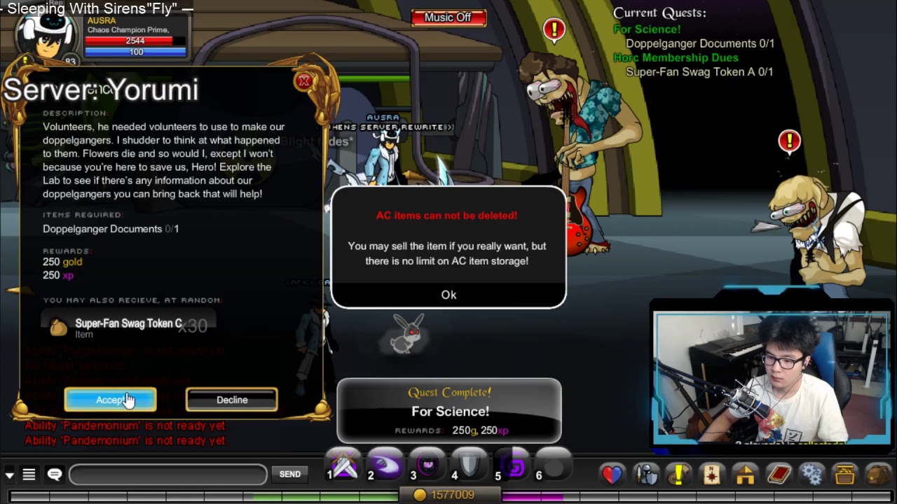 AQW Live Stream: Frostvale and farming