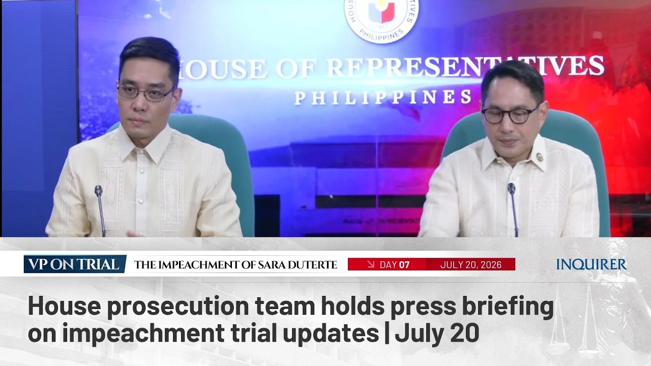 LIVE: House prosecution team holds press briefing on impeachment trial updates | July 20