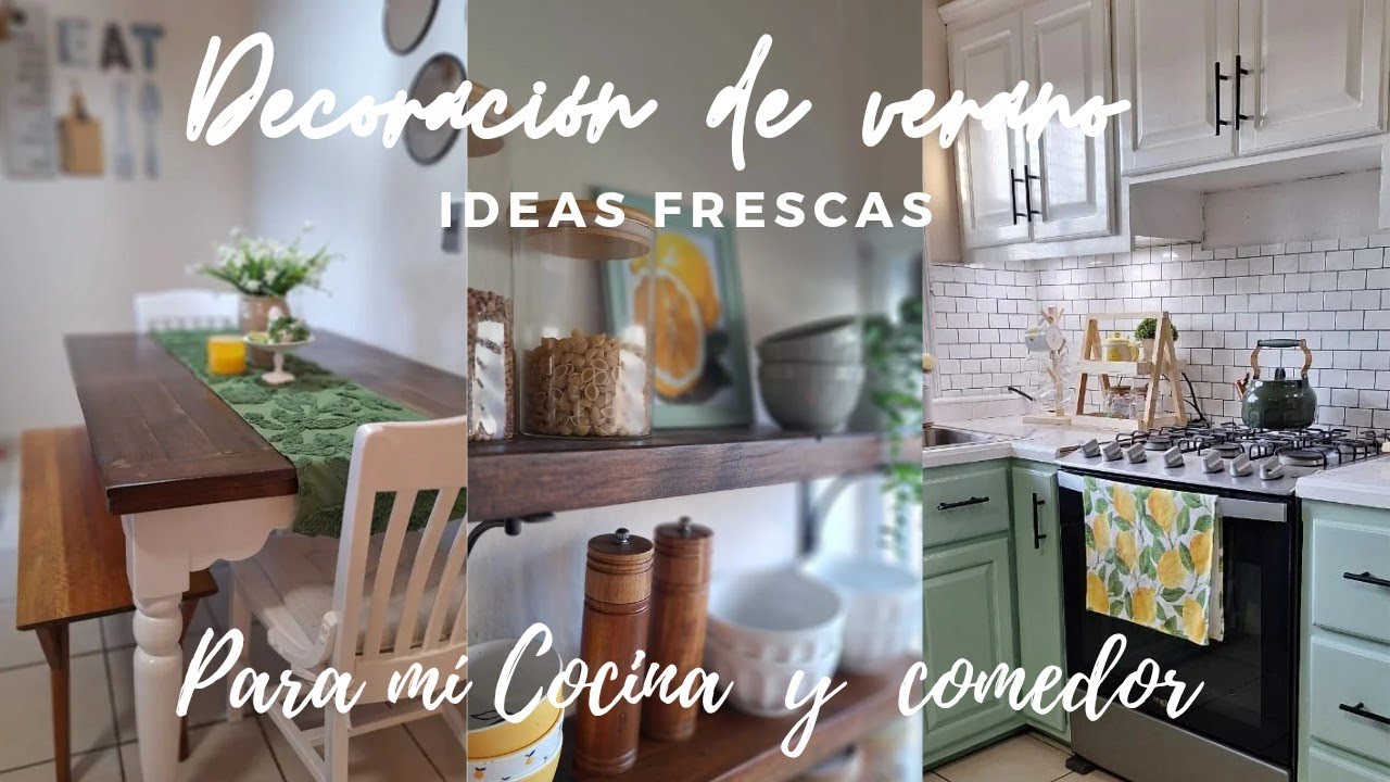 Ideas frescas verano 2025  🍋| Para decorar la cocina y comedor